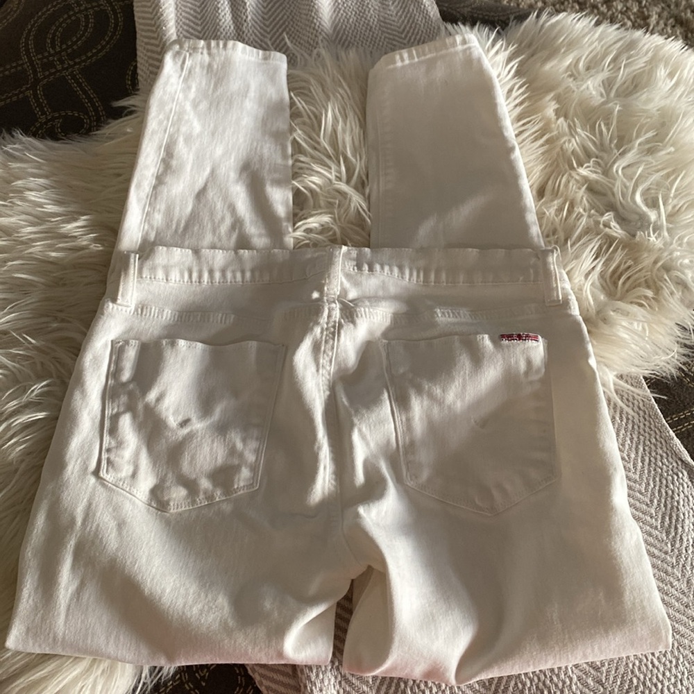 Hudson Nico Mid-rise Super Skinny Jeans. White. Distressed. Size 30 - Picture 6 of 11